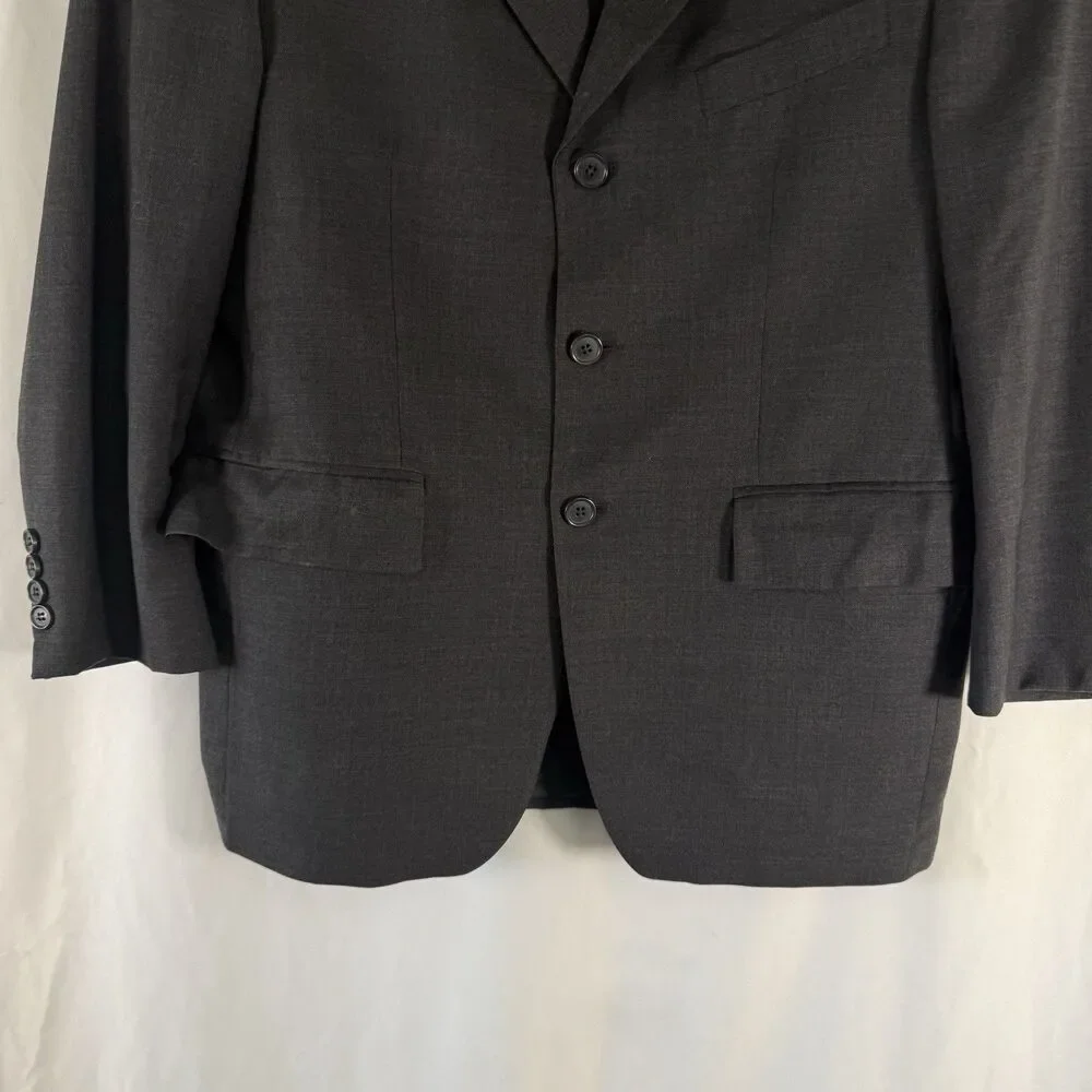 Ralph Lauren Blazer Men's 38S Dark Grey Wool Cashmere Blend 3 Button Front